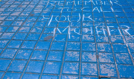 Photo of graffiti on street